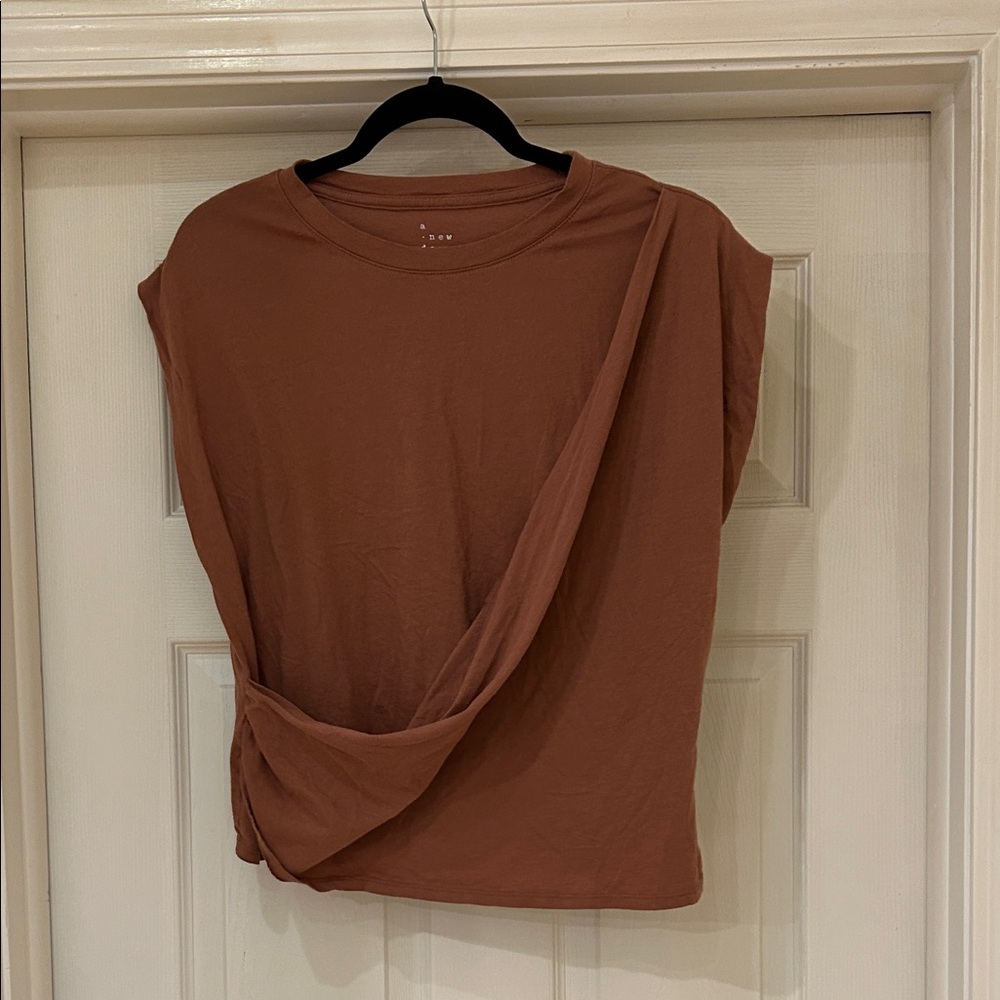 a new day Women's Short Sleeve Tee in Earthy Brown